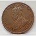 AUSTRALIA 1925 . ONE 1 PENNY . KEY DATE . 6 PEARLS . PART CENTRE DIAMOND